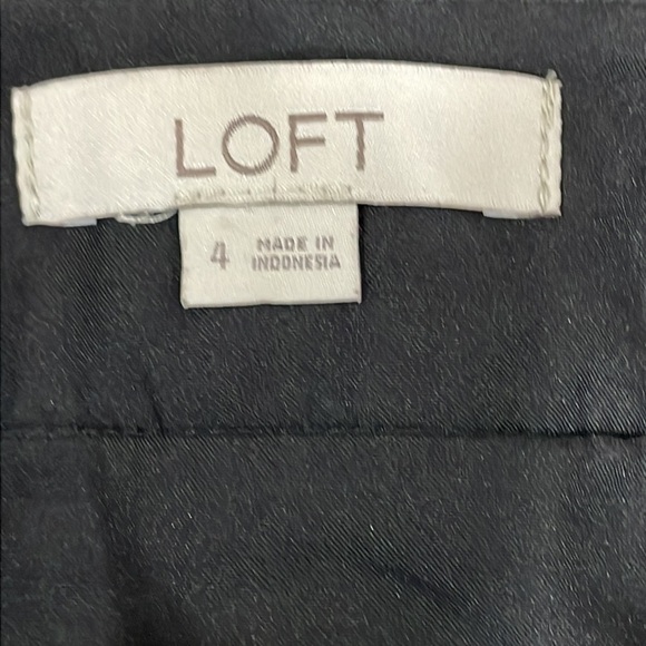 LOFT Metallic Shimmer Jacquard Floral Embossed Black Skirt 4 - Picture 9 of 14